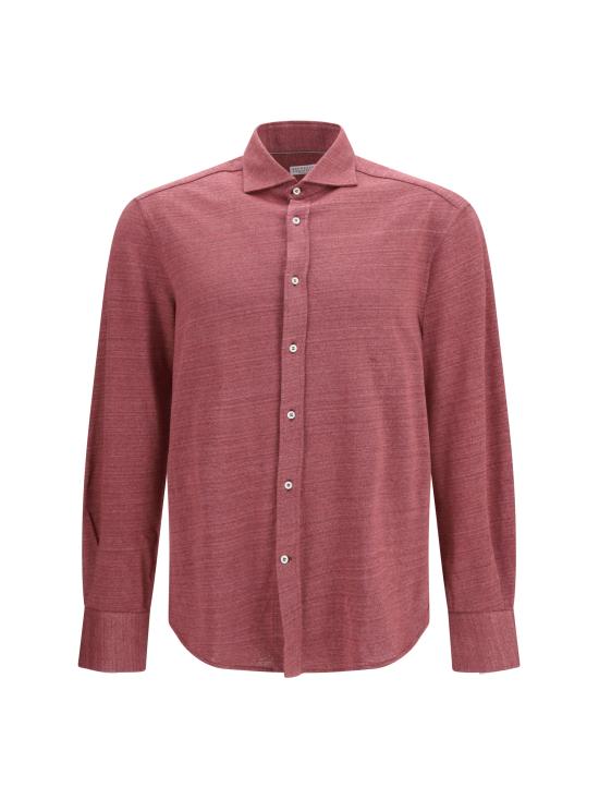 26SS 브루넬로 쿠치넬리 멜란지 저지 셔츠 MR8276686 C695 PINK