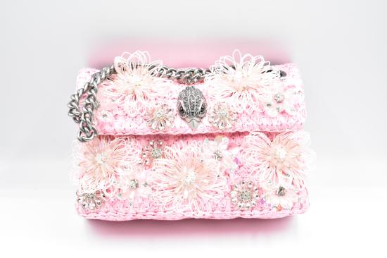 26SS 커트가이거 크로스백 RAFFIA MINI KENSINGTON PINK