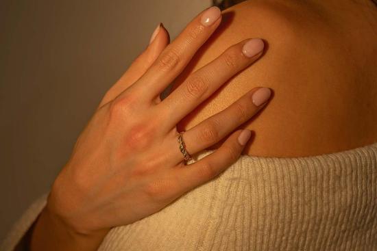  Milk & Rose 반지 밀크 & 로즈 바인 조절식