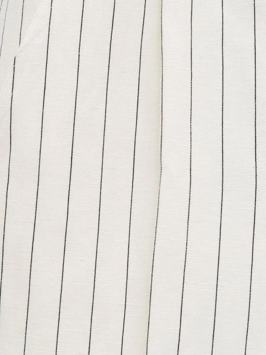 26SS 자크뮈스 스트레이트 팬츠 26EPAM00131AW00745 1MJ JACQUARD TENNIS STRIPES WHITE - JACQUEMUS