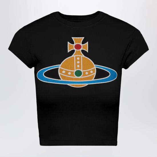 26SS 비비안웨스트우드 반팔 티셔츠 1G010018J009C Black