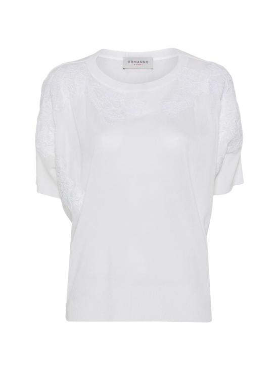 26SS 에르마노 피렌제 반팔 티셔츠 D48EM011EP2MF010 MF010 BIANCO OTTICO