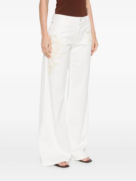 26SS 에르마노 피렌제 스트레이트 팬츠 D48EP067REI4MF249 MF249 OFF WHITE - ERMANNO FIRENZE