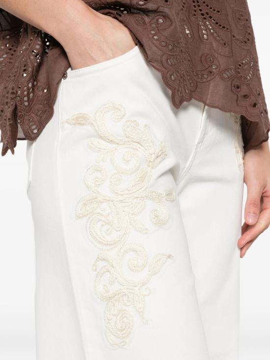 26SS 에르마노 피렌제 스트레이트 팬츠 D48EP067REI4MF249 MF249 OFF WHITE - ERMANNO FIRENZE