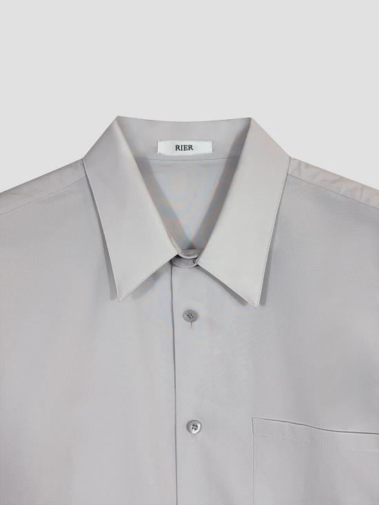 26SS 리에르 긴팔 셔츠 SHT34PPL LGY POP LIGHT GREY POPELINE - RIER