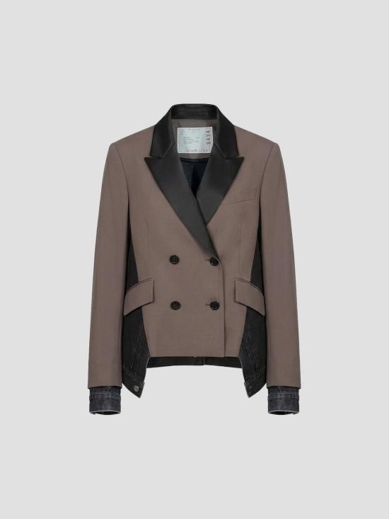 26SS 사카이 자켓 2608434 546 TAUPE BLACK