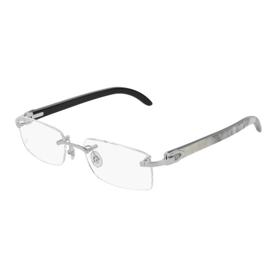 25FW 까르띠에 안경 CT0046O 002 SILVER WHITE TRANSPARENT