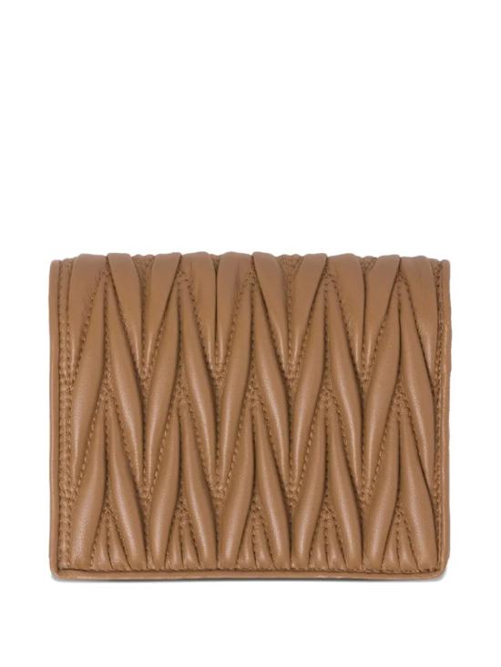 26SS 미우미우 마테라쎄 나파 가죽 반지갑 5MV204 AFPPF098L Beige - MIU MIU
