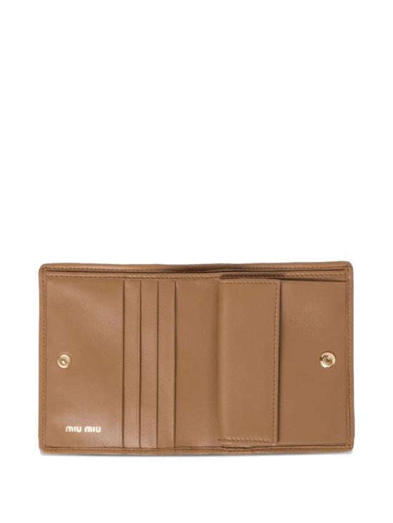 26SS 미우미우 마테라쎄 나파 가죽 반지갑 5MV204 AFPPF098L Beige - MIU MIU