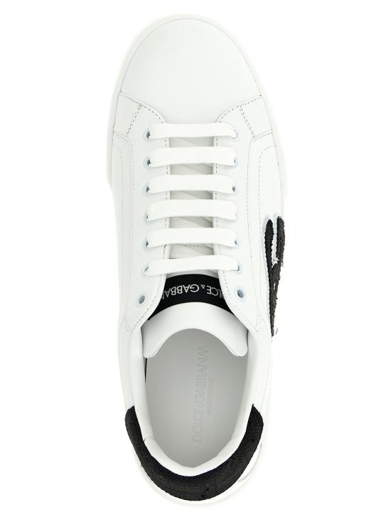 26SS 돌체앤가바나 포르토피노 라이트 스트로벨 스니커즈 CS2395A013789697 White Black - DOLCE & GABBANA