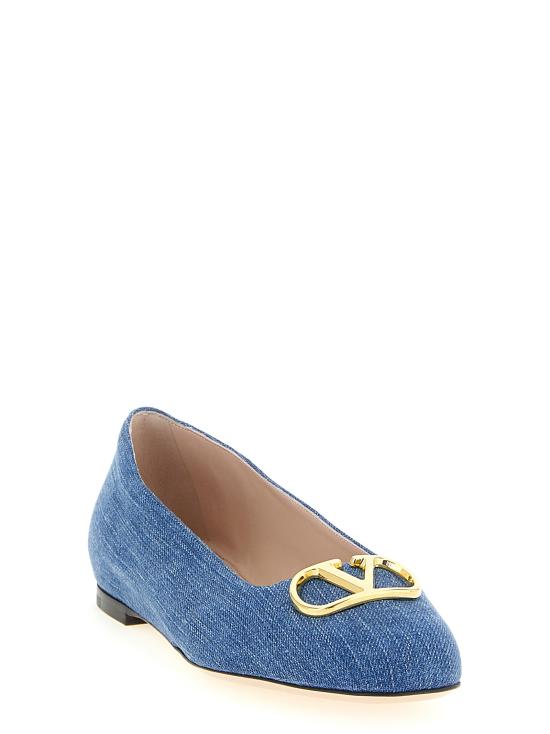 26SS 발렌티노 가라바니 플랫 슈즈 W0S0PI8JLZ097 Blue - VALENTINO GARAVANI