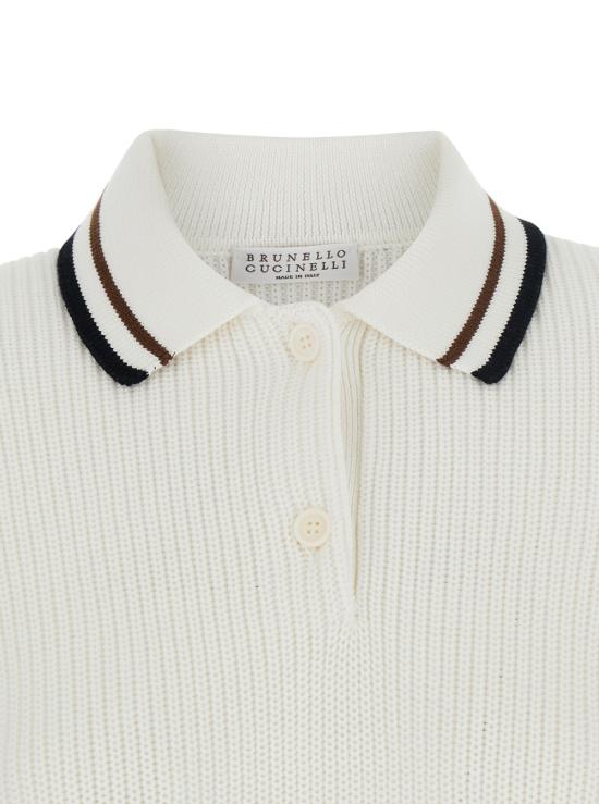 26SS 브루넬로 쿠치넬리 폴로 티셔츠 M19756305CVB62 White - BRUNELLO CUCINELLI
