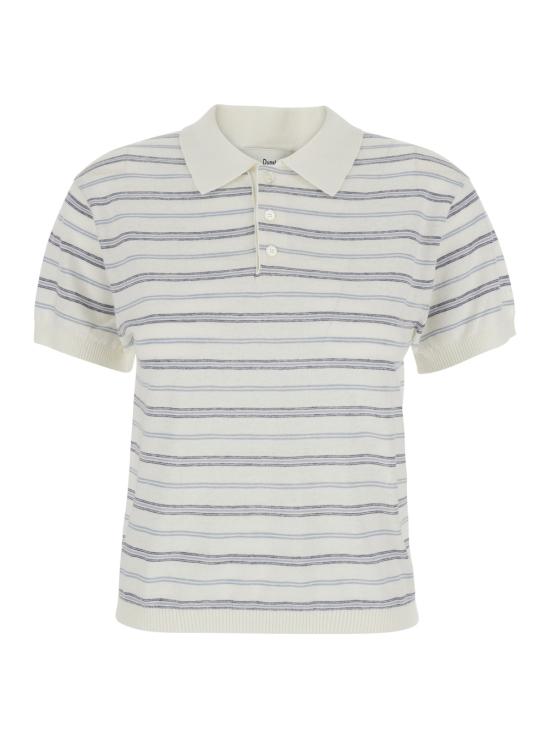 26SS 던스트 폴로 티셔츠 UDSW6B127IVWHITESOFTBLUE Blu