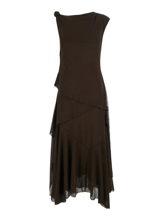 26SS 가니 미디 원피스 A1030487ZWX Brown