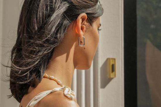  Milk & Rose 이어링 밀크앤로즈 페이퍼클립 후프