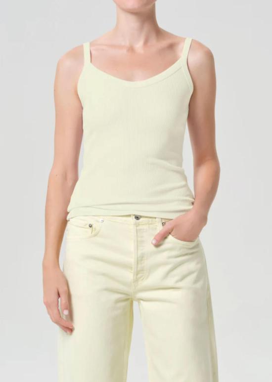  에이골디 민소매 티셔츠 아골드 조던 탱크 레몬 드롭 - AGOLDE