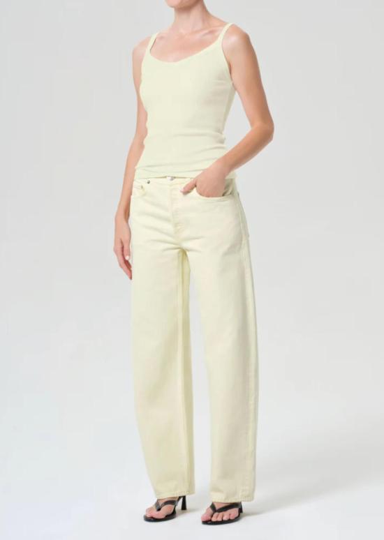  에이골디 민소매 티셔츠 아골드 조던 탱크 레몬 드롭 - AGOLDE