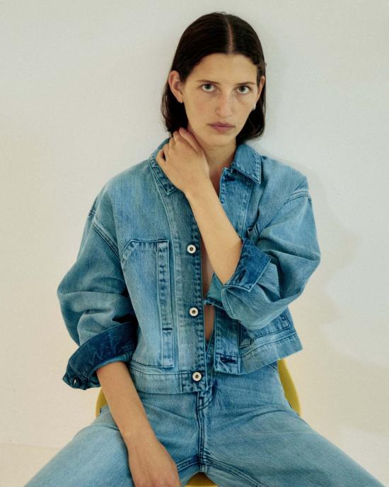  사야카 다비스 뉴욕 데님 자켓 사야카 데이비스 뉴욕 크롭 재킷