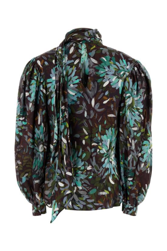 26SS 구찌 프린트 실크 트윌 셔츠 854520ZAUO0 4031 Floral - GUCCI