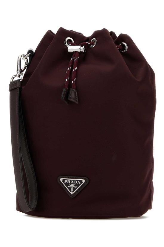 26SS 프라다 스피드락 리나일론 앤 레더 파우치 2NE0672HE1 F0007 Burgundy - PRADA