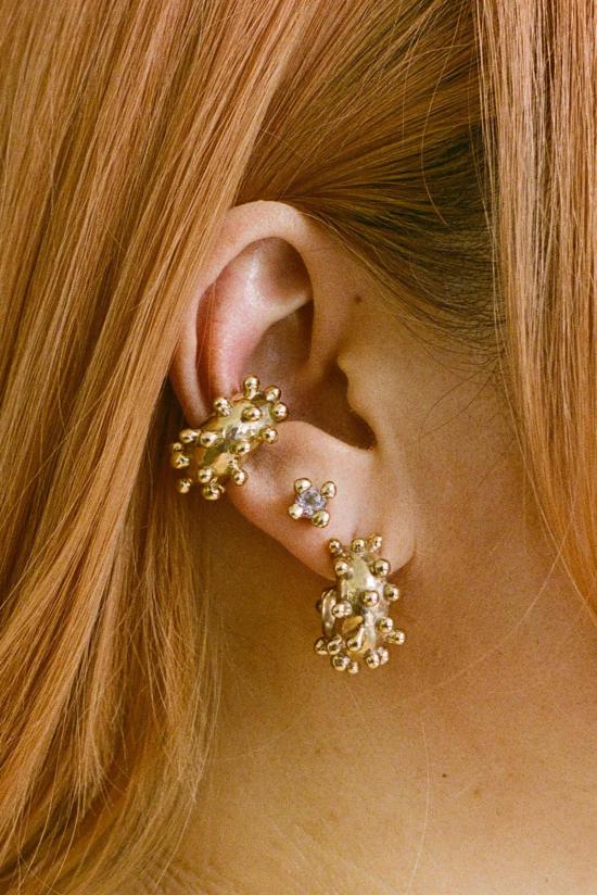  패리스 이어링 파리스 도토 스털링 실버 & 핑크 자수정 스터드 귀걸이 - FARIS