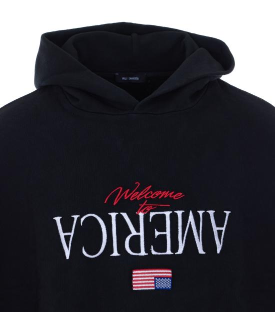 26SS 윌리 차바리아 후드 티셔츠 WCJSY0241 001 Black - WILLY CHAVARRIA