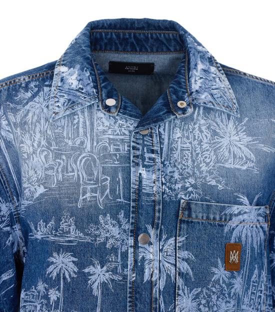 26SS 아미리 반팔 셔츠 TOSH1121 HARBOR INDIGO Blue - AMIRI