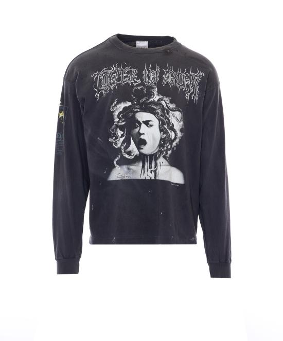 26SS 세인트 미카엘 긴팔 티셔츠 SM MK8 0000 028 BLACK Grey