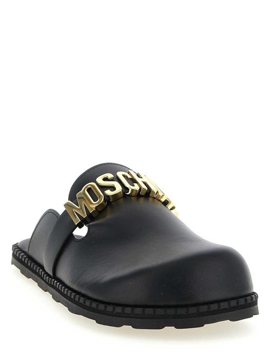 26SS 모스키노 뮬/슬리퍼 MB10162G0OGA0000 Black - MOSCHINO