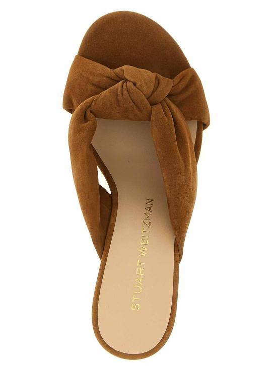 26SS 스튜어트 와이츠먼 뮬/슬리퍼 SM951QPI Brown - STUART WEITZMAN