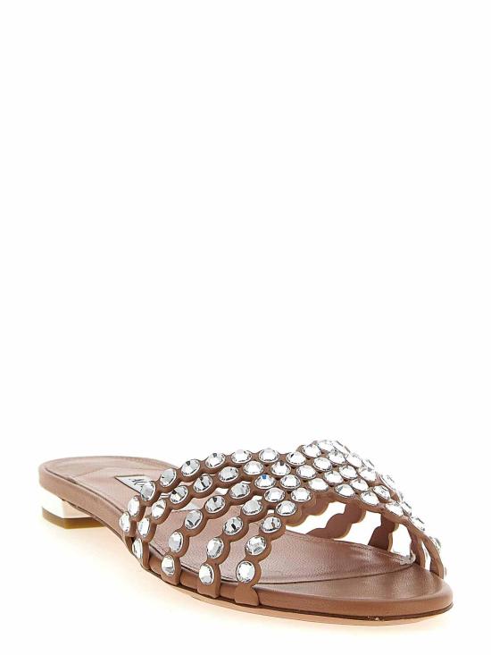 26SS 아쿠아주라 뮬/슬리퍼 TQLFLAS3NAPPOWDERPINK Nude Neutrals - AQUAZZURA