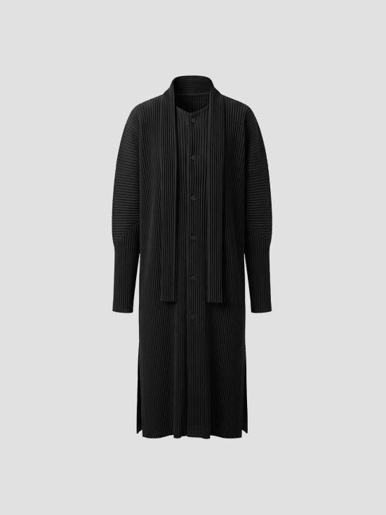 26SS 옴므 플리세 이세이 미야케 긴팔 셔츠 HP66JJ022 15 BLACK DOM