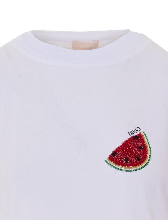 26SS 리우조 반팔 티셔츠 WA6414JS923 P9434 White - LIU JO