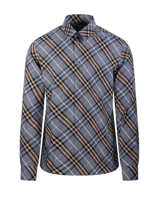 26SS 버버리 레귤러 핏 체크 코튼 셔츠 8123670 C5076 WAVE BLUE IP CHECK