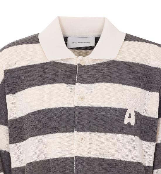 26SS 아미 알렉산드르 마티우시 긴팔 셔츠 HKC390 KN0153A152 Beige - AMI ALEXANDRE MATIUSSI