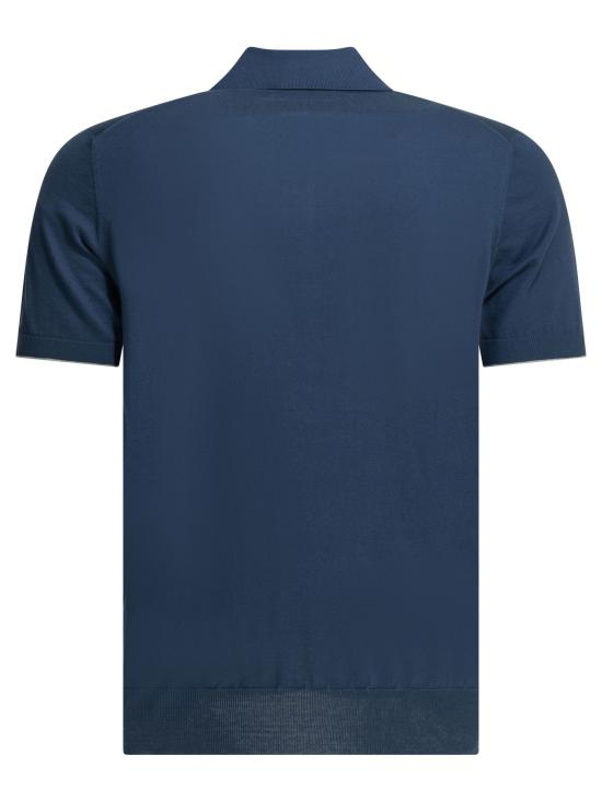 26SS 브루넬로 쿠치넬리 폴로 티셔츠 M29800125YCOZ76 Blue - BRUNELLO CUCINELLI