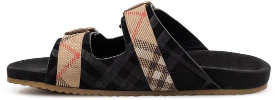 26SS 버버리 체크 스웨이드 얼친 샌들 8118890A1189 BLACK - BURBERRY