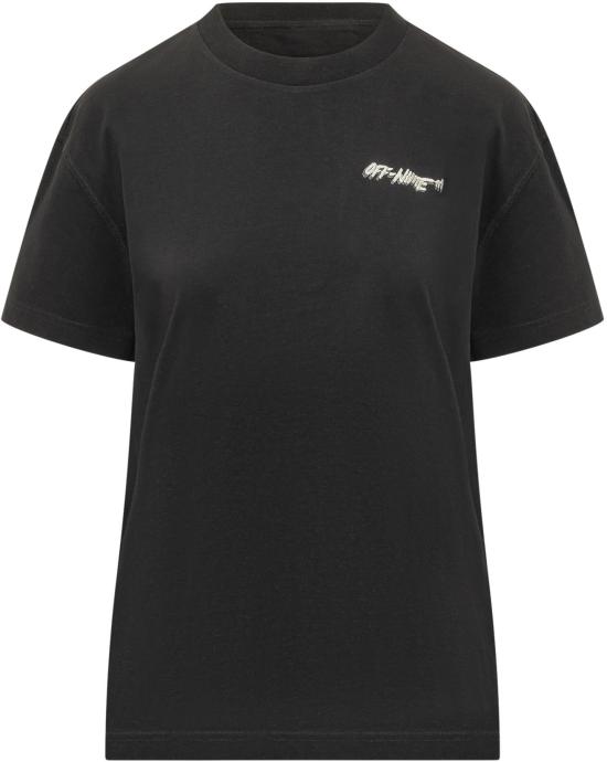 26SS 오프화이트 반팔 티셔츠 2AA089S26JER0011015 BLACK