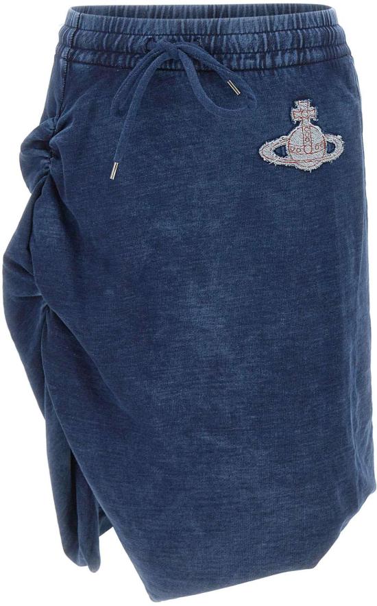 26SS 비비안웨스트우드 미디 스커트 1J01000MJ00B1K411 BLUE