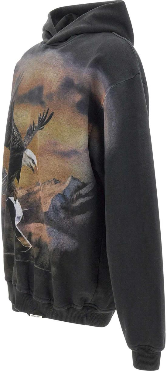 26SS 리프레젠트 후드 티셔츠 MLM10076204 BLACK - REPRESENT