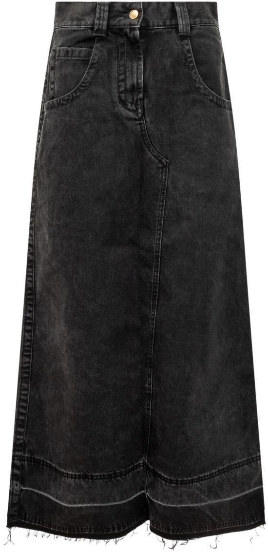  팜앤젤스 롱 스커트 PWYF016F24DEN0011010 DONKERGREY