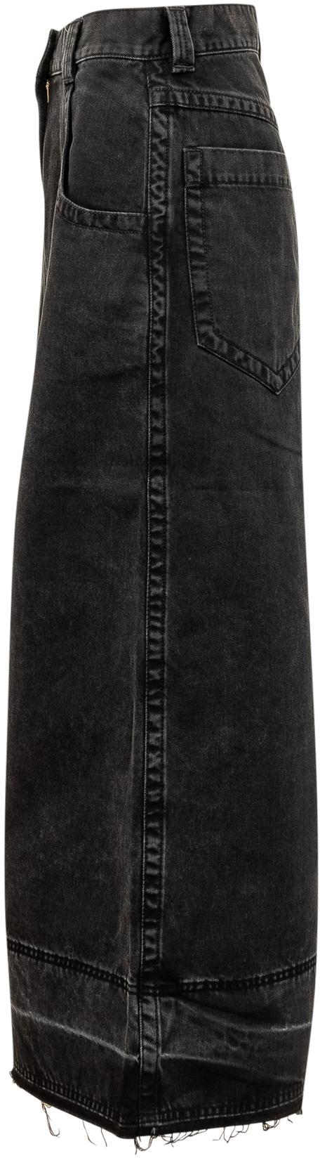  팜앤젤스 롱 스커트 PWYF016F24DEN0011010 DONKERGREY - PALM ANGELS