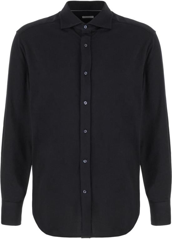 26SS 브루넬로 쿠치넬리 프렌치 칼라 셔츠 MD8216686C4425 BLUE