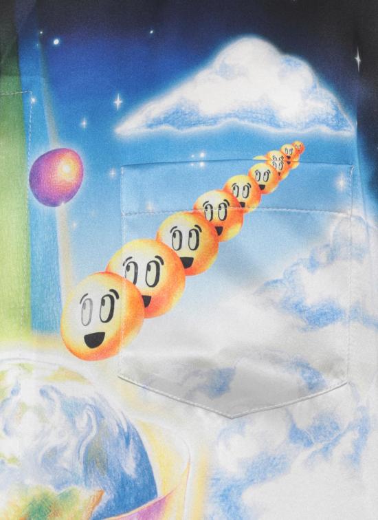 26SS 카사블랑카 반팔 셔츠 MSP26SH00307SILKSATIN BLACK - CASABLANCA