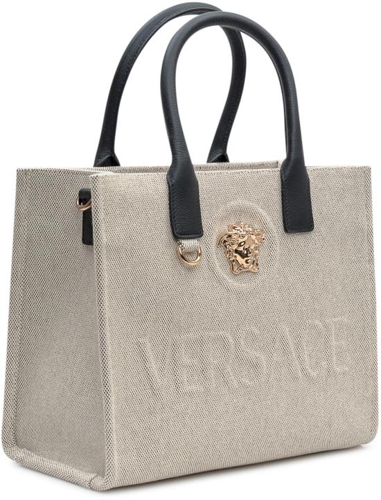 26SS 베르사체 라 메두사 캔버스 스몰 토트백 10058611A034942K86V LICHTGREY - VERSACE