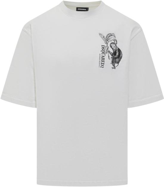 26SS 디스퀘어드2 반팔 티셔츠 S74GD1546D20106100 WHITE