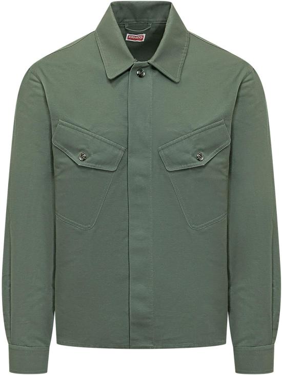 26SS 겐조 오버 셔츠 FG55CH5439OT51 DONKERGREEN