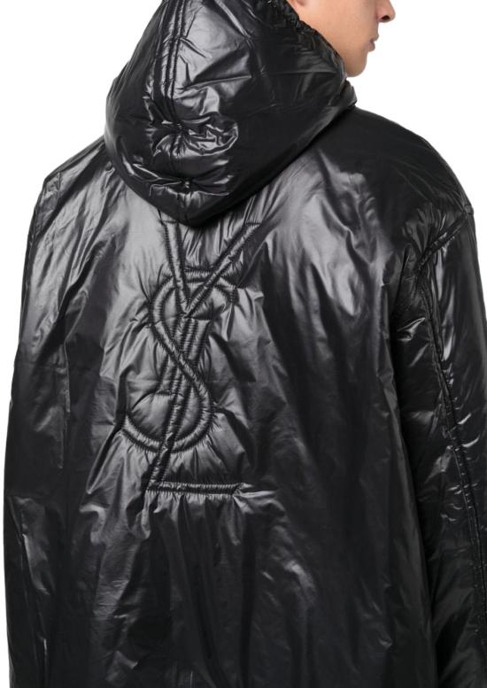  생로랑 코트 758264Y5F651000 BLACK - SAINT LAURENT