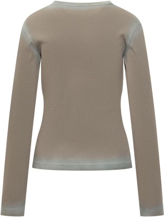 26SS 오프화이트 긴팔 티셔츠 2AD136S26JER0026E70 TAUPE - OFF WHITE