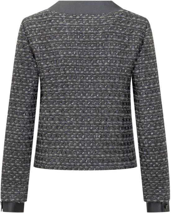 25FW 엠포리오 아르마니 루렉스 트위드 자켓 EW001713AF14268F8155 DONKERGREY - EMPORIO ARMANI